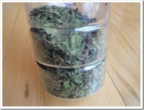 dehydrating greens