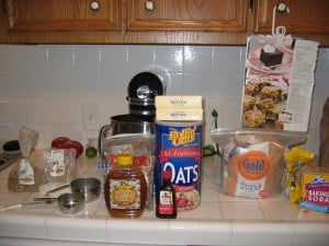 img_6780 Ingredients for granola on the left, bars on the right.