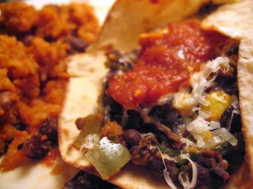 veggie bean burritos
