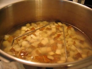 making cream of potato