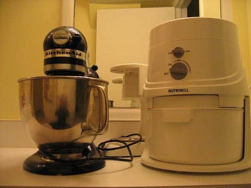Nutrimill grain mill and KitchenAid mixer (2) Nutrimill grain mill and KitchenAid mixer (2)