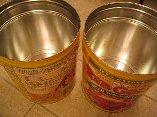 red gold tins