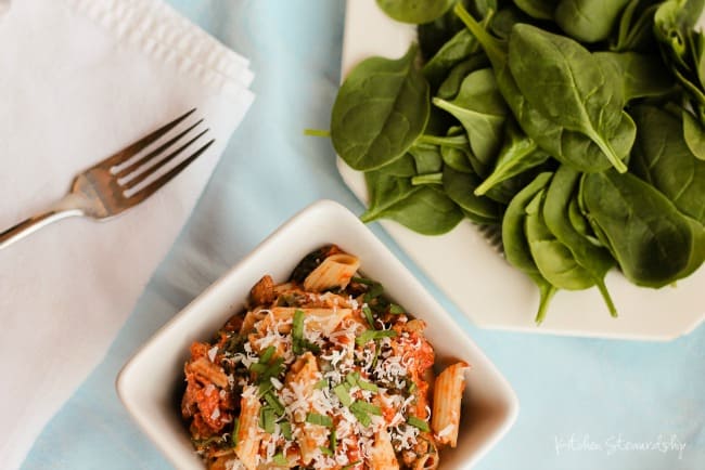 You can add leafy greens to almost anything! This sausage spinach toss is a great place to start. green leafy vegetables, sausage spinach toss with leafy greens