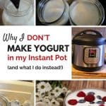 homemade yogurt in jars and an Instant Pot