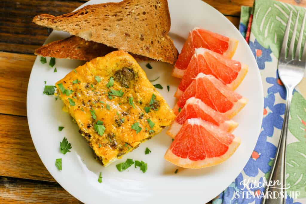 Dairy-Free Breakfast Egg Bake Recipe Kids Love | Kitchen Stewardship