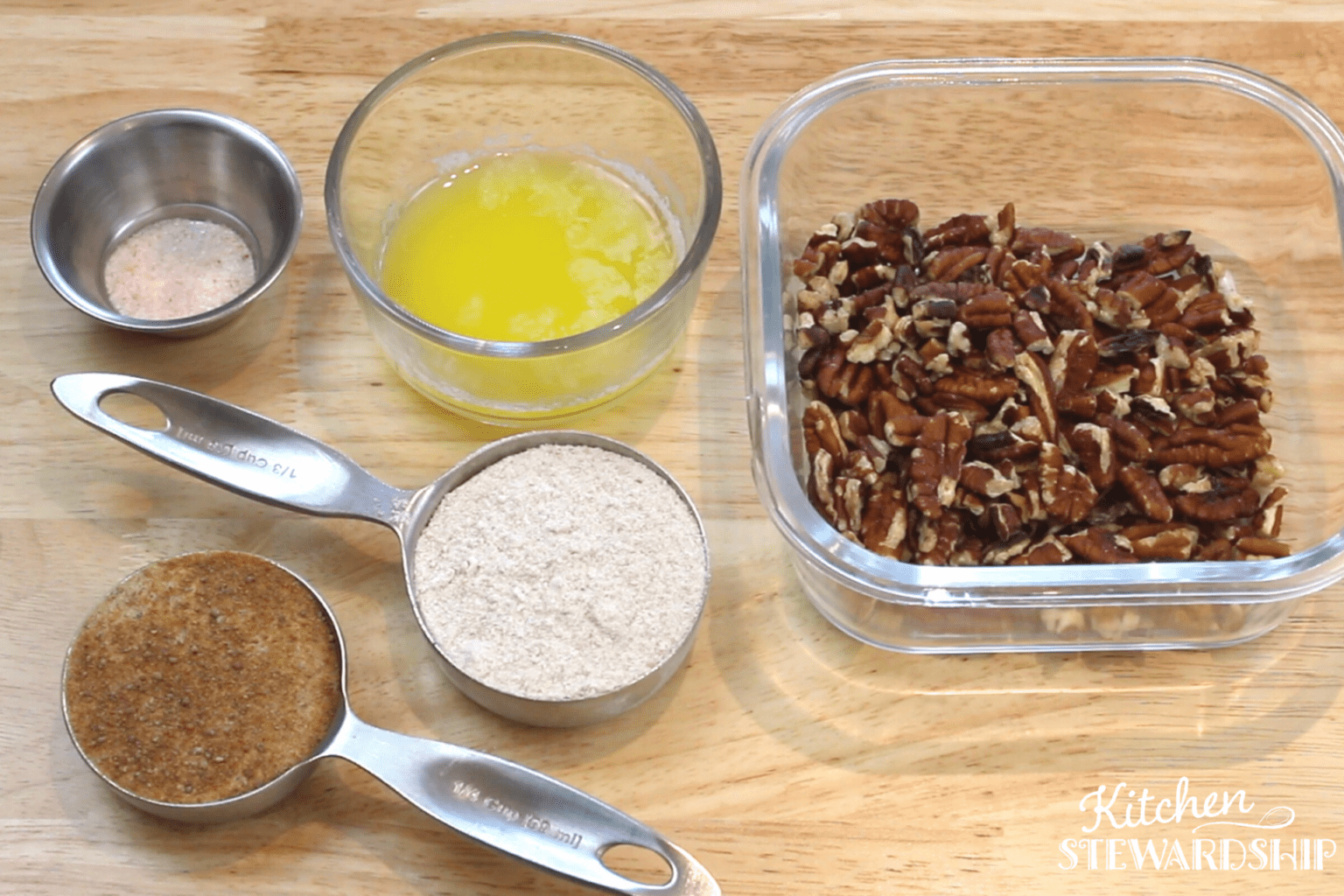 ingredients for pecan topping