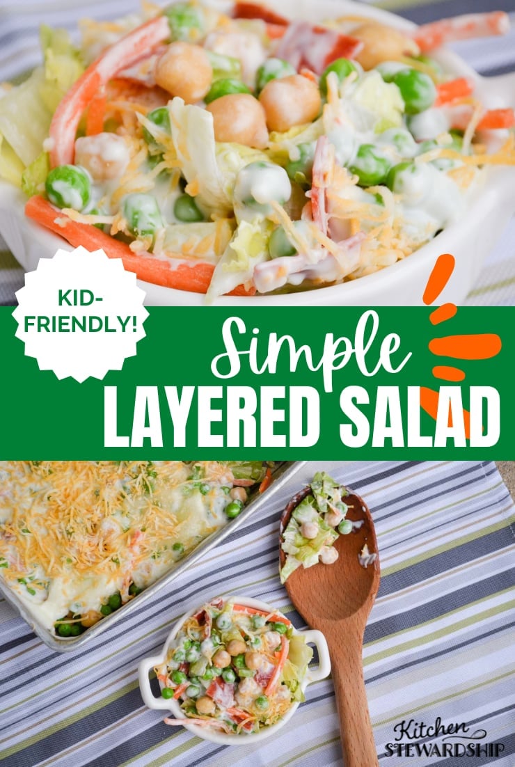 Healthy layered salad side dish