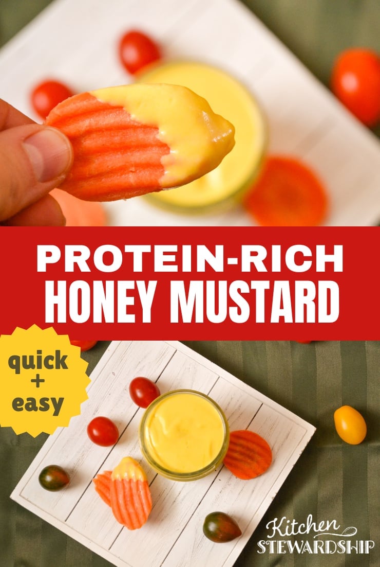 Boost your salad with this protein-packed honey mustard dressing. A healthy and flavorful option for anyone looking to eat clean and delicious. protein-rich honey mustard